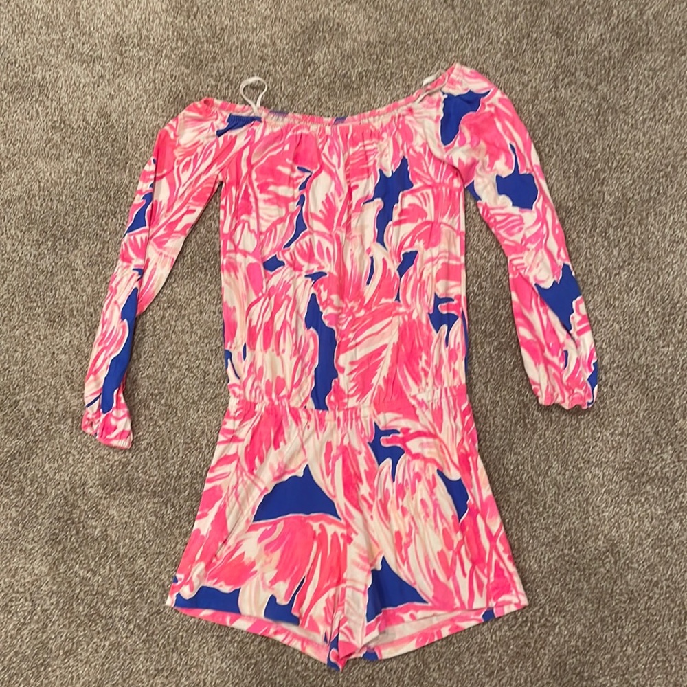 Lilly Pulitzer off the shoulder romper. Excellent condition